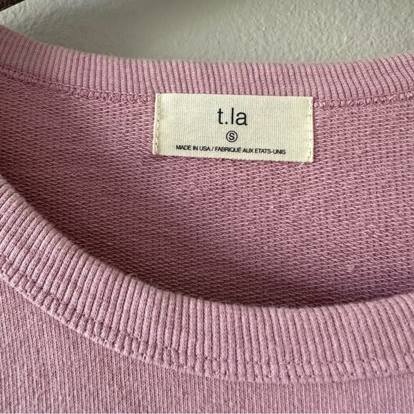 Anthropologie T. La Pink Long Sleeve Sweatshirt Dress - Picture 4 of 5